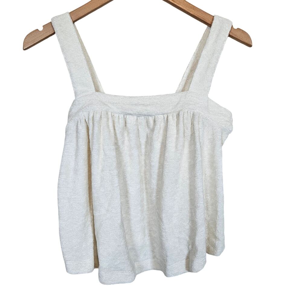 Marine Layer‎ Terry Out Tank Cloud Dancer Women's Small Summer Beach Casual